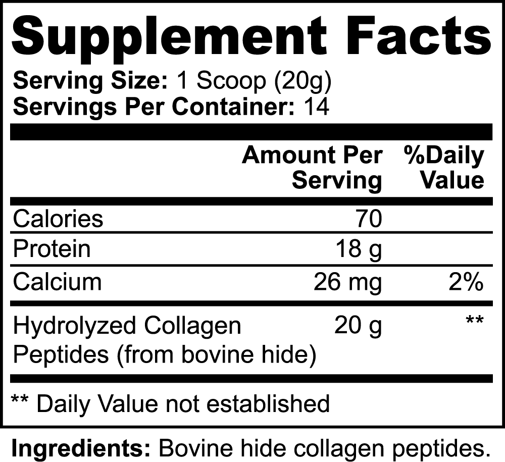 Grass-Fed Hydrolyzed Collagen Peptides (Unflavored)